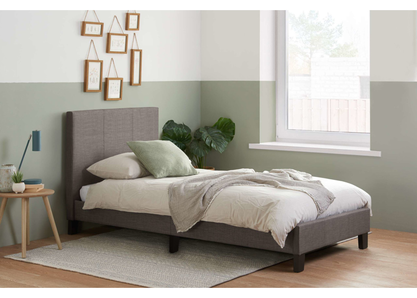 Berlin Bed Frame (Grey Linen)