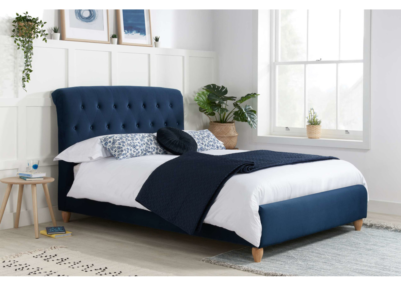 Brompton Bed Frame (Midnight Blue)