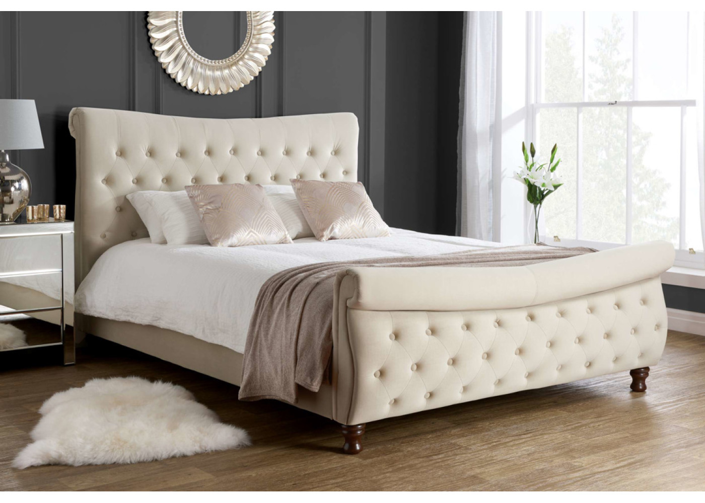 Copenhagen Bed Frame (Warm Stone)