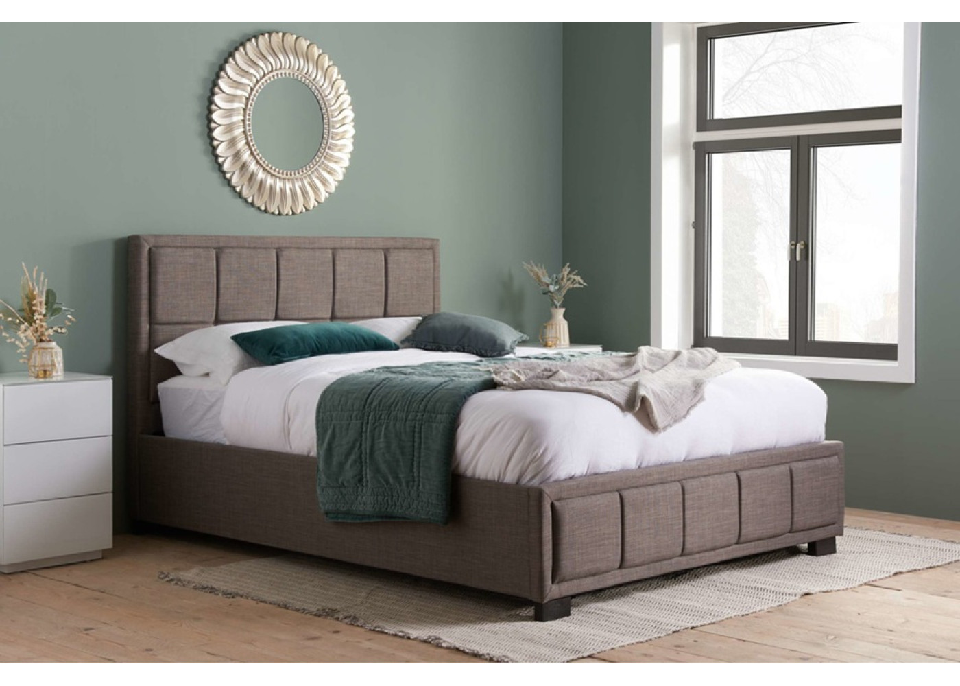 Hannover Bed (Grey Linen)