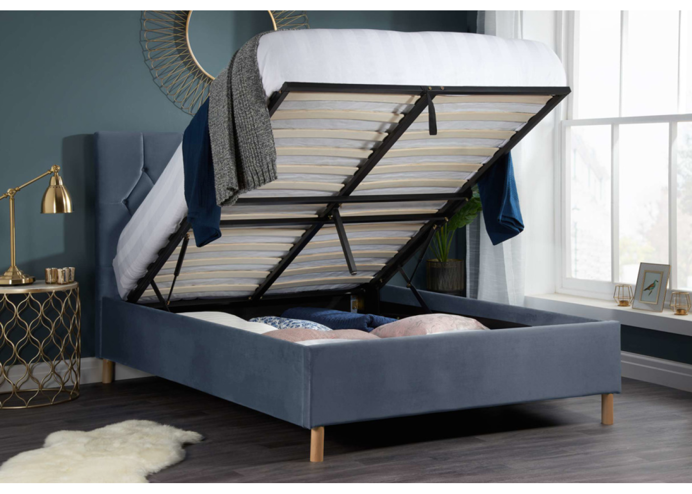 Loxley Ottoman Bed (Grey)