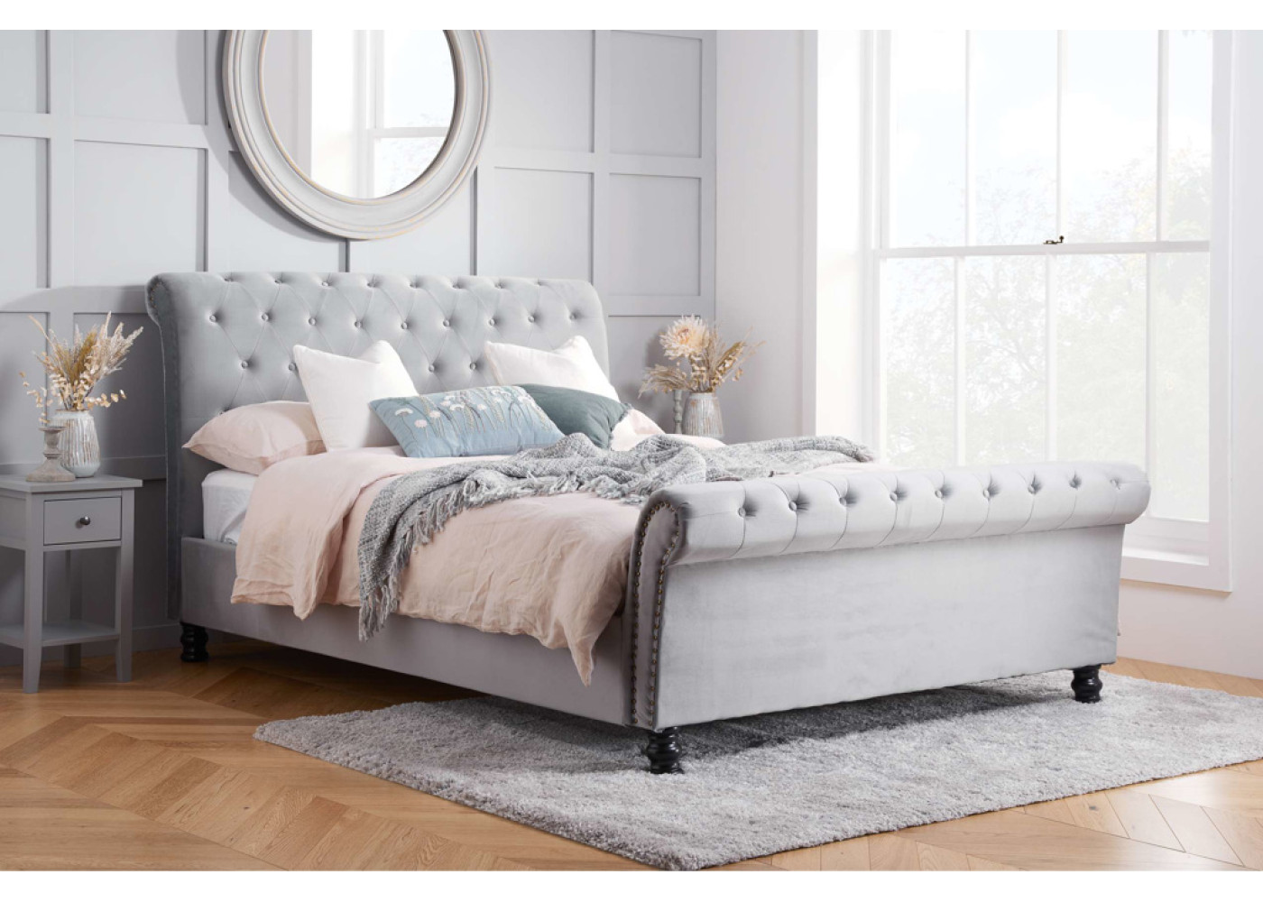 Opulence Bed (Grey) *Low Stock*