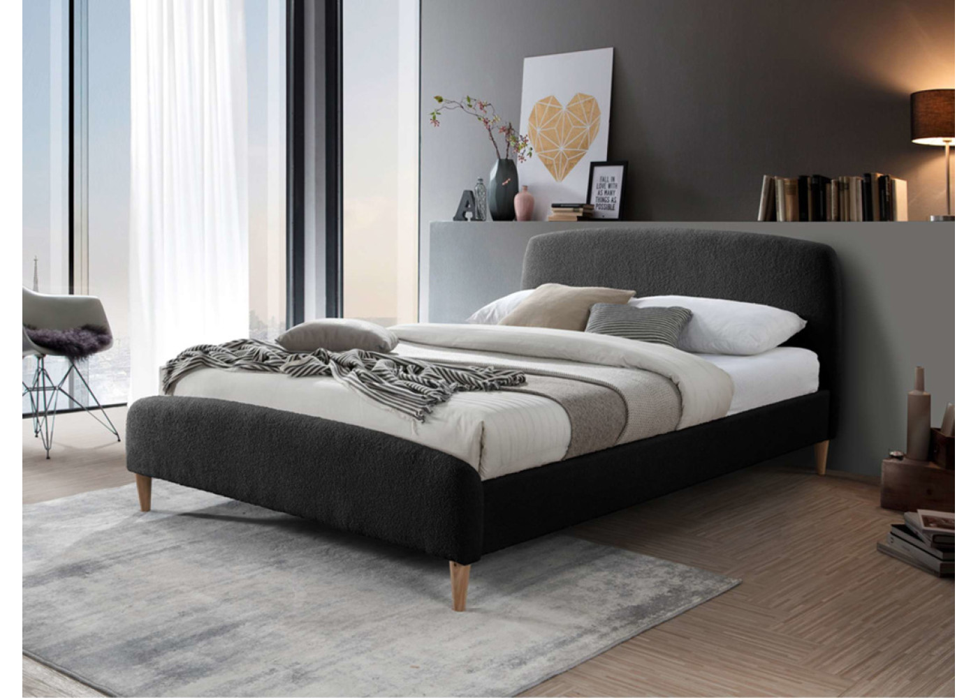 Otley Bed (Charcoal)