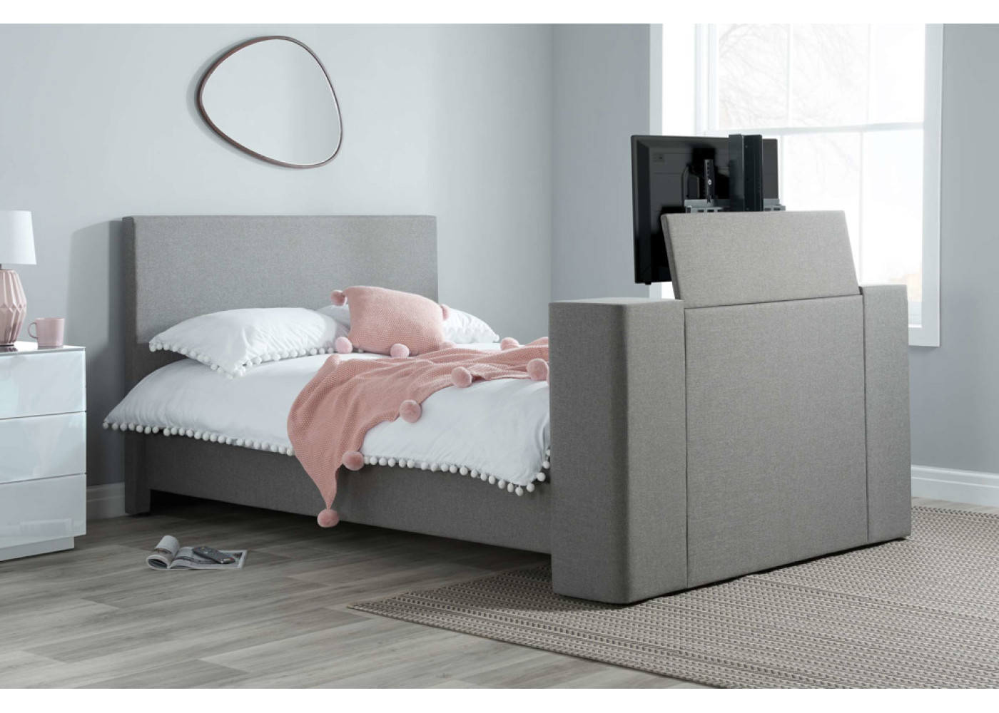 Plaza TV Bed (Grey) *Low Stock*