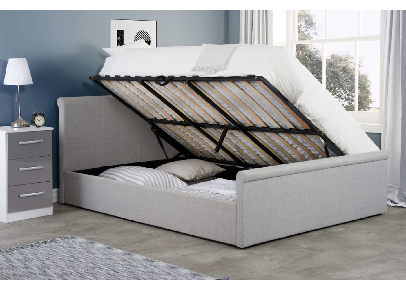 Stratus Side Ottoman Bed (Grey) *Low Stock*