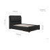 Valentino 2 Drawer Bed (Charcoal)