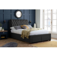Valentino 2 Drawer Bed (Charcoal)
