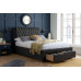 Valentino 2 Drawer Bed (Charcoal)