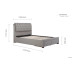 Valentino 2 Drawer Bed (Grey)