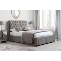 Valentino 2 Drawer Bed (Grey)