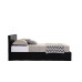 Berlin Ottoman Bed Frame (Black Leather) 