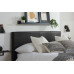 Berlin Ottoman Bed Frame (Black Leather) 