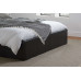 Berlin Ottoman Bed Frame (Black Leather) 