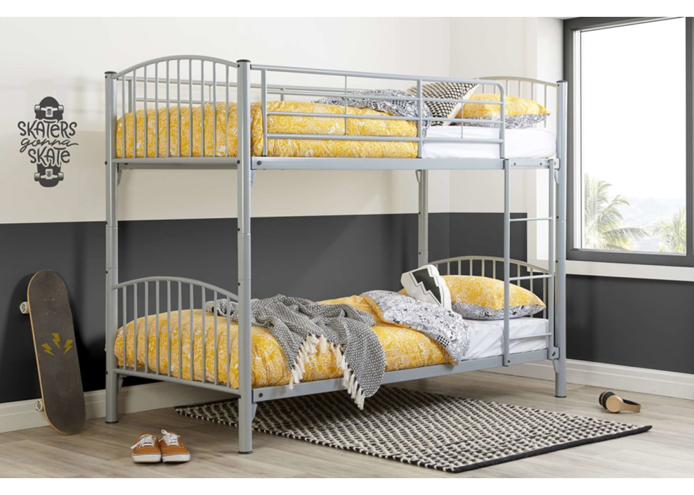 Corfu Bunk Bed Frame (Silver)