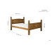 Corona High End Bed Frame (Pine)