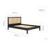 Croxley Rattan Bed (Black)
