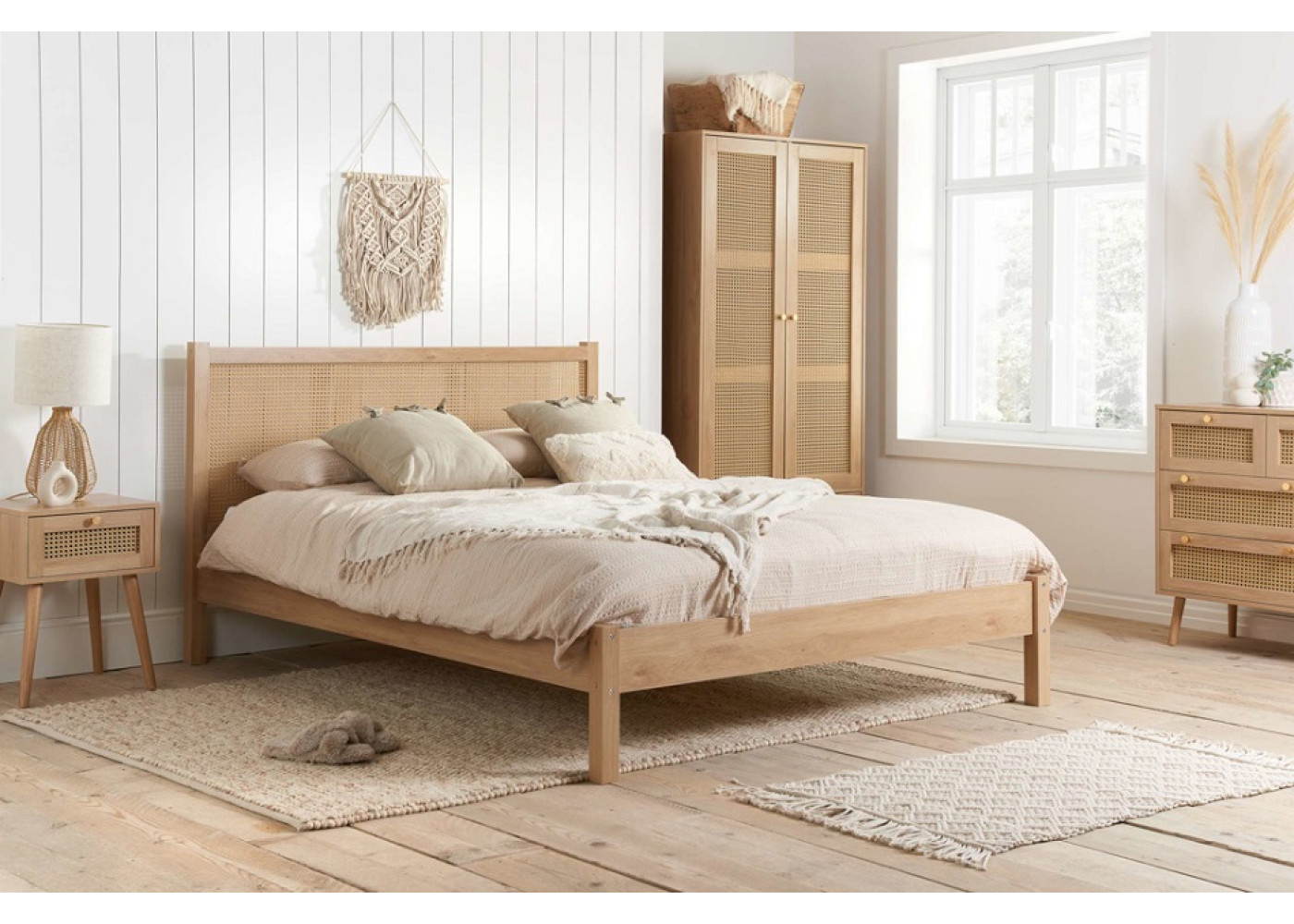 Croxley Rattan Bed (Oak)