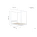 Darwin Four Poster Bed Frame (White)