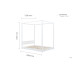 Darwin Four Poster Bed Frame (White)