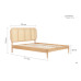 Elina Rattan Bed (Oak)