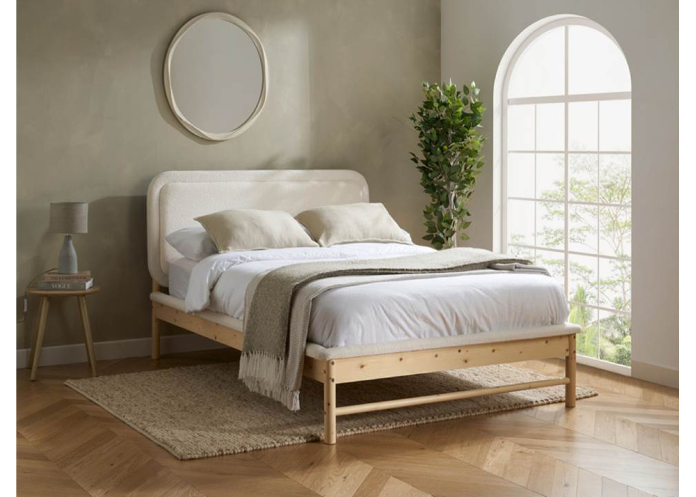 Emmi Bed (Oak & White)