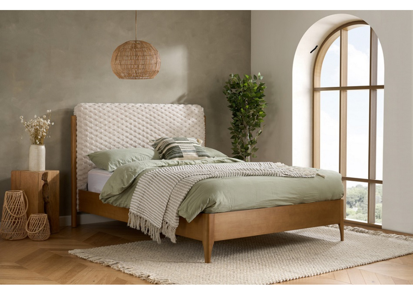 Hatti Bed (Oak & White)