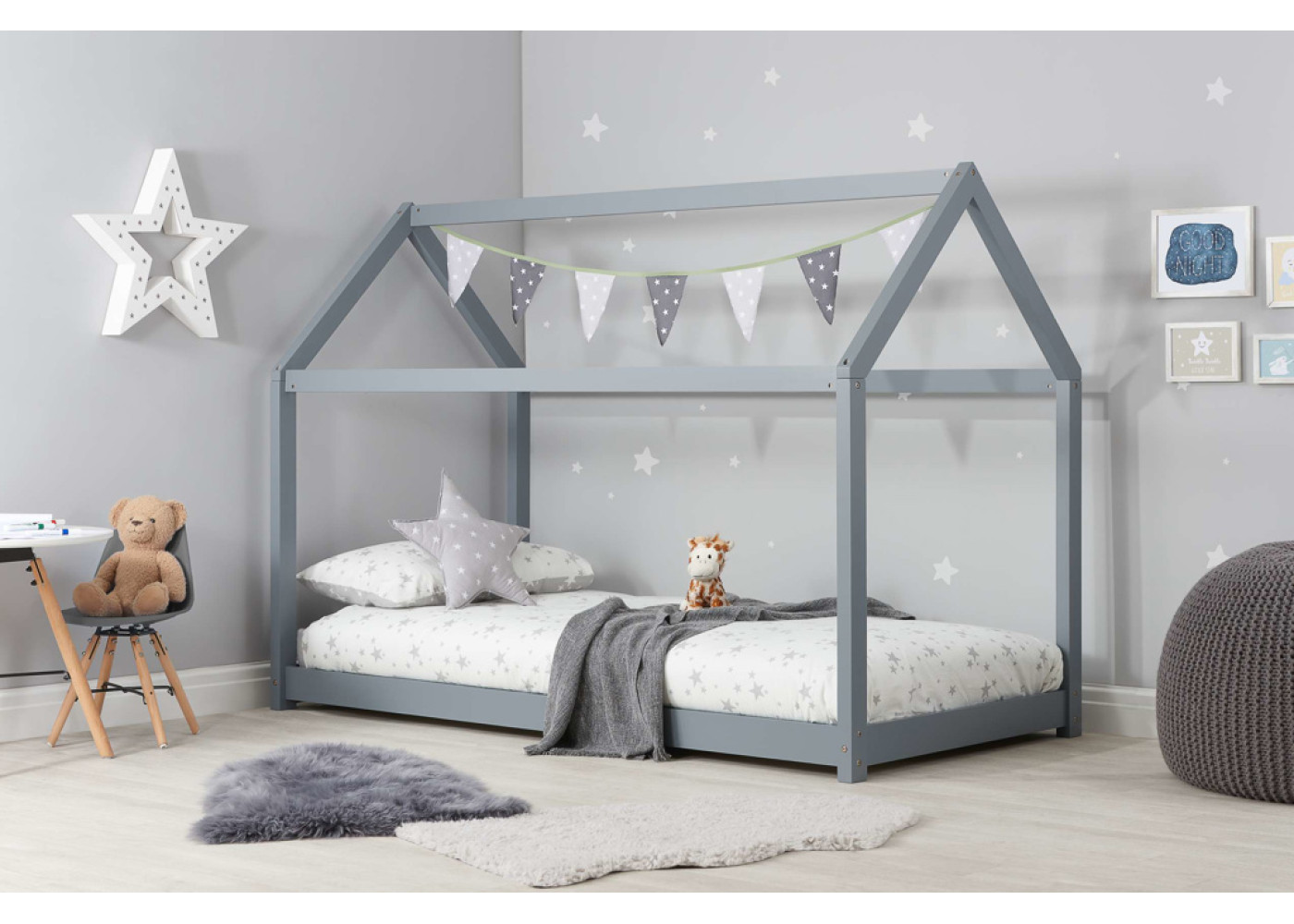 House Bed (Grey) 