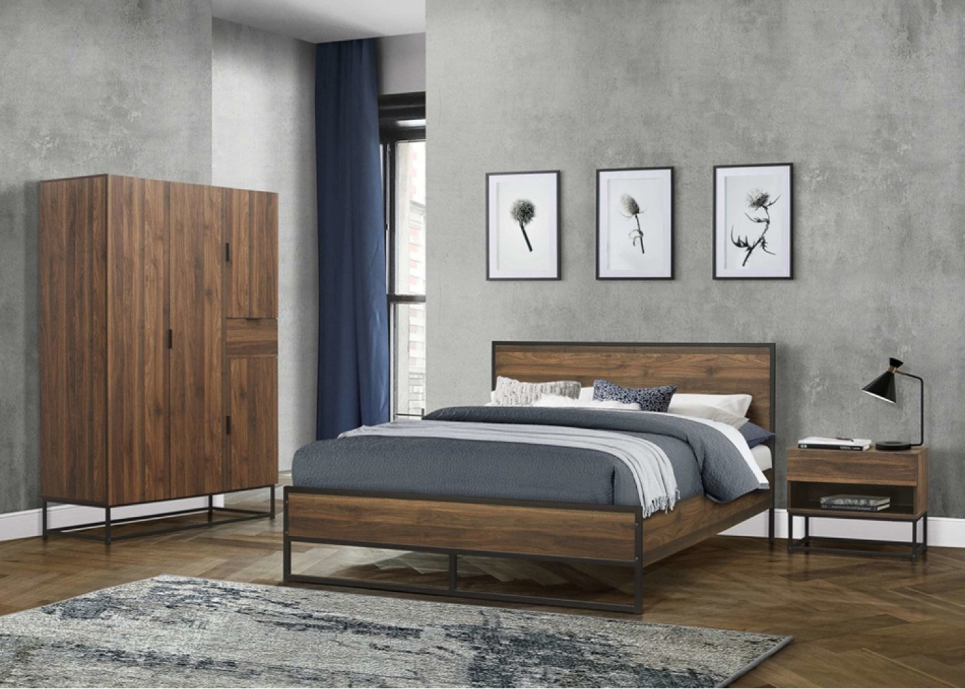 Houston Bed (Walnut) 