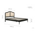 Leonie Rattan Bed (Black)