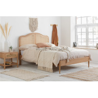 Leonie Rattan Bed (Oak)