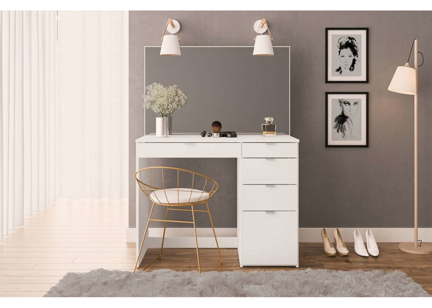 Ava Dressing Table (White)