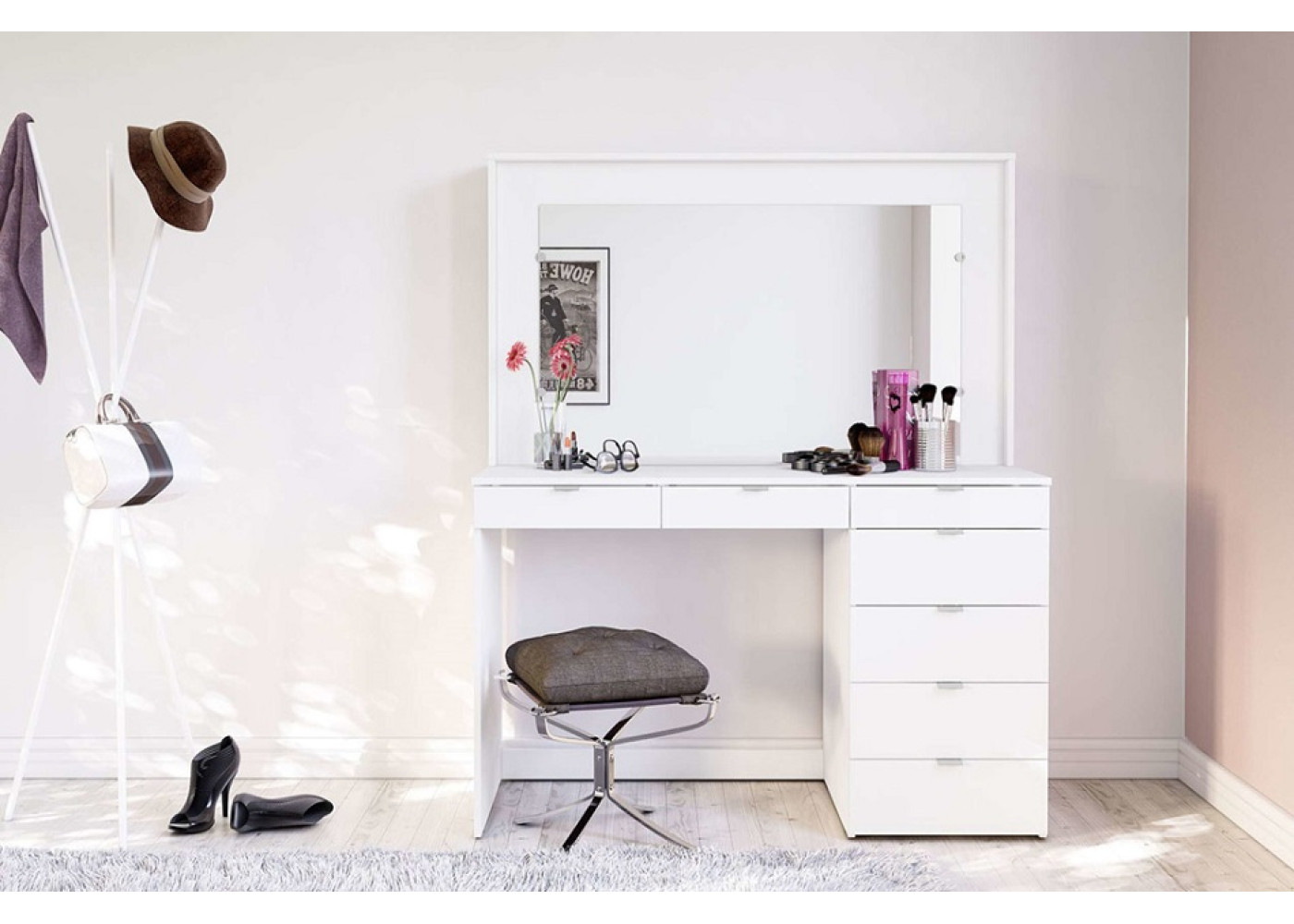 Chloe Dressing Table (White)