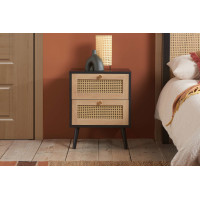 Croxley 2 Drawer Bedside (Black)
