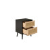 Croxley 2 Drawer Bedside (Black)