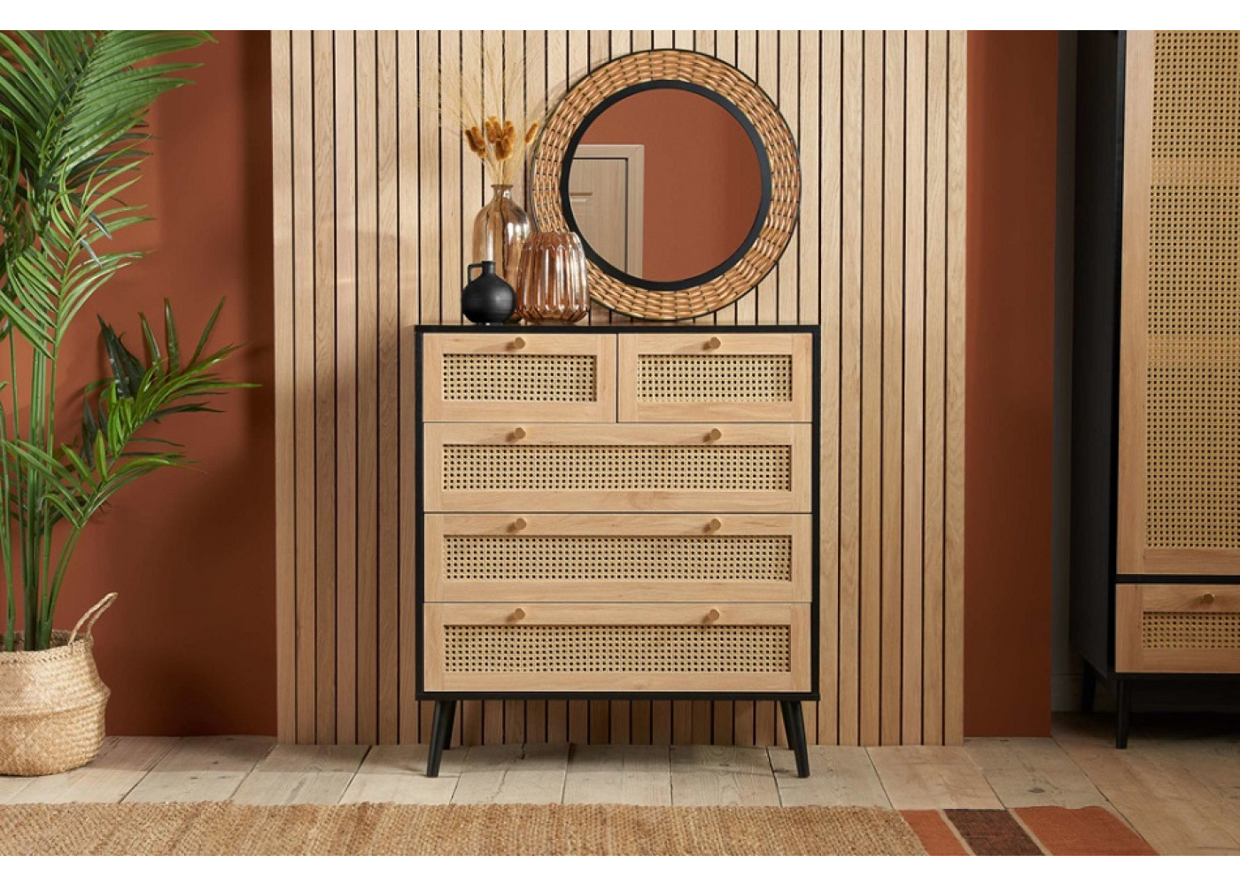 Croxley 5 Drawer Chest (Black)