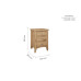 Hampstead 3 Drawer Bedside (Oak)