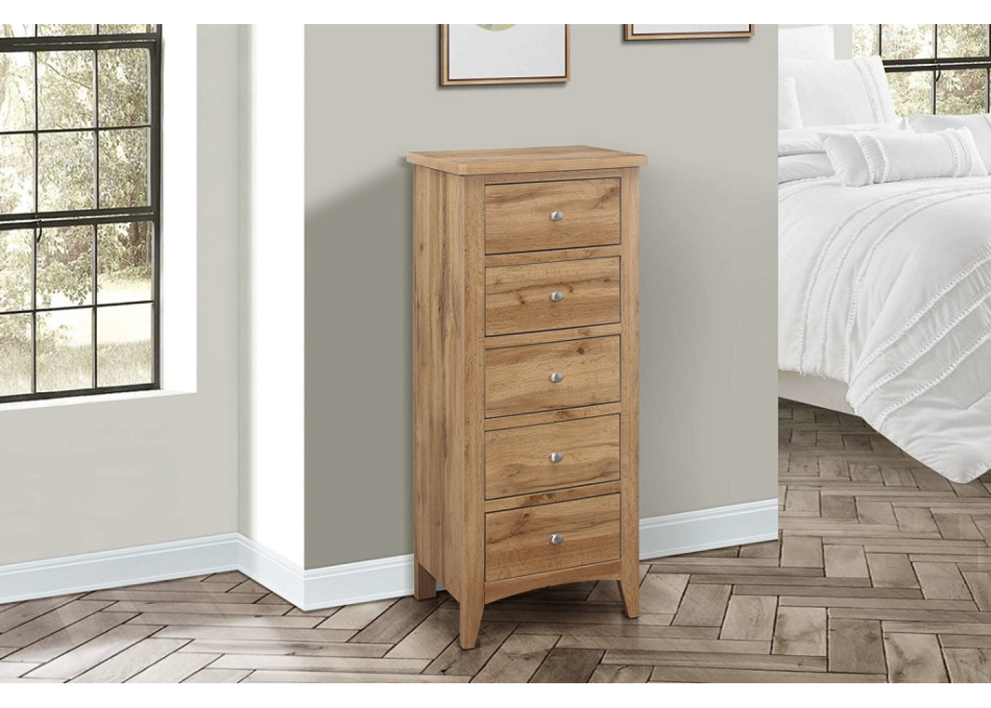 Hampstead 5 Drawer Chest (Oak)