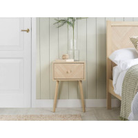 Herringford 1 Drawer Bedside (Oak)