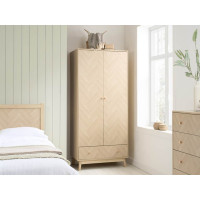 Herringford 2 Door + 1 Drawer Wardrobe (Oak)