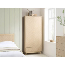 Herringford 2 Door + 1 Drawer Wardrobe (Oak)