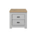 Highgate 2 Drawer Bedside (Grey & Oak)