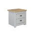 Highgate 2 Drawer Bedside (Grey & Oak)