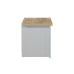 Highgate 2 Drawer Bedside (Grey & Oak)