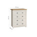 Highgate 4 Drawer Chest (Cream & Oak)