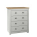 Highgate 4 Drawer Chest (Grey & Oak) *Low Stock*