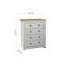 Highgate 4 Drawer Chest (Grey & Oak) *Low Stock*
