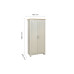 Highgate 2 Door Wardrobe (Cream & Oak)