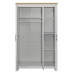 Highgate 3 Door Mirror Wardrobe (Grey & Oak)