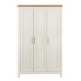 Highgate 3 Door Wardrobe (Cream & Oak)