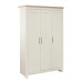 Highgate 3 Door Wardrobe (Cream & Oak)